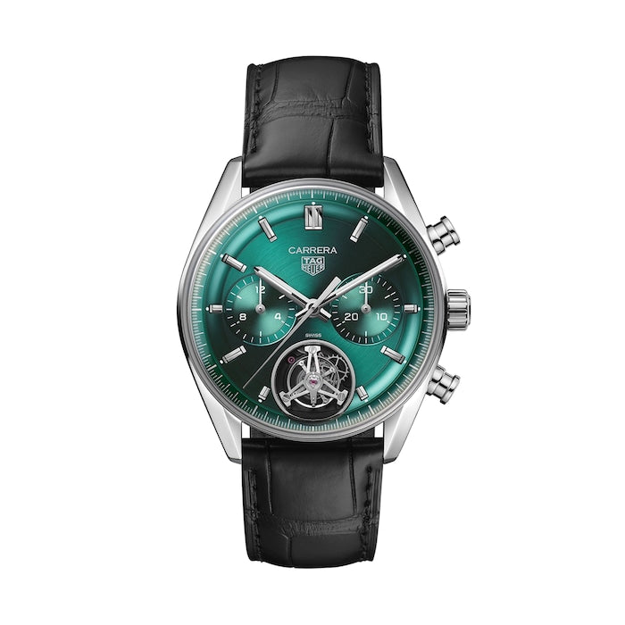 Carrera Chronograph Tourbillon 42mm Mens Watch Green