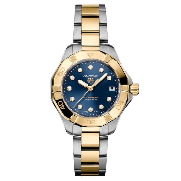 Aquaracer Professional 200 Solargraph 34mm Ladies Watch Blue