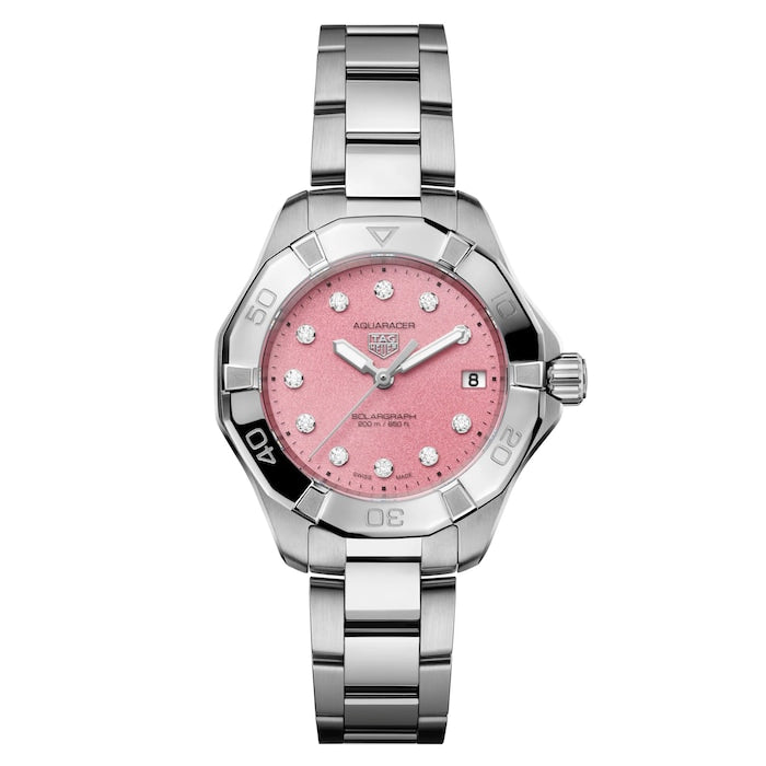 Aquaracer Professional 200 Solargraph 34mm Ladies Watch Pink