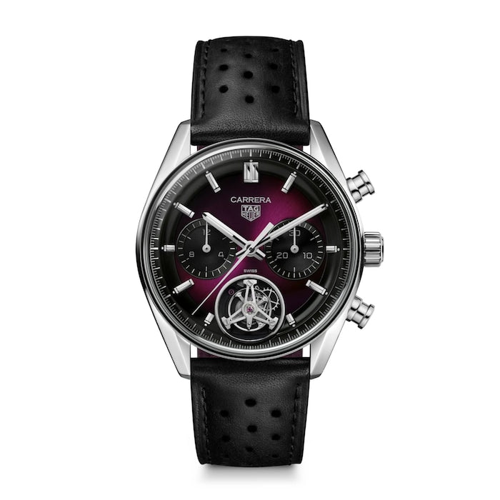 Carrera Glassbox Tourbillon Limited Edition 42mm Mens Watch Purple