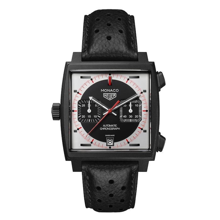 Monaco Chronograph Stopwatch 39mm Limited Edition Mens Watch Black