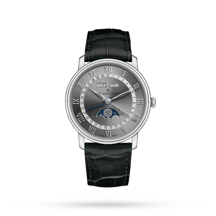 Villeret Quantieme Complet 40mm Mens Watch Grey