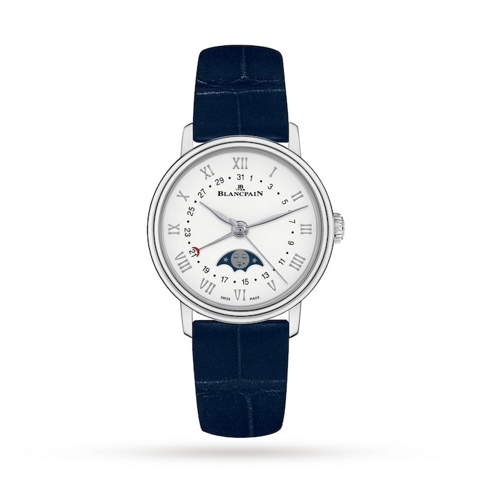 Villeret Quantieme Phases De Lune 29mm Ladies Watch White