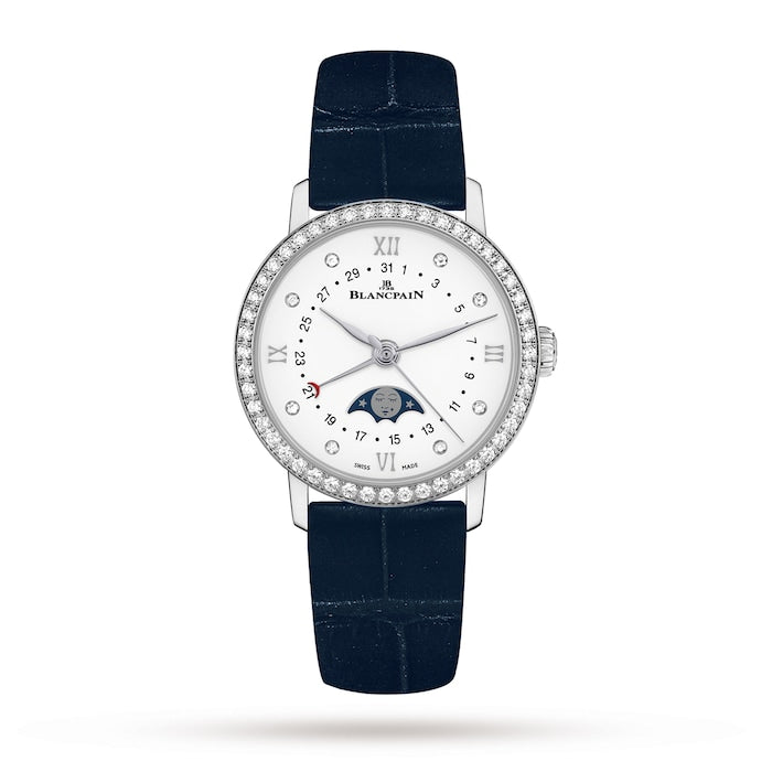 Villeret Quantieme Phases De Lune 29mm Ladies Watch White