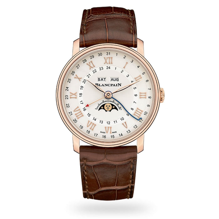Villeret Quantieme Complet Phases De Lune GMT 40.5mm Mens Watch White