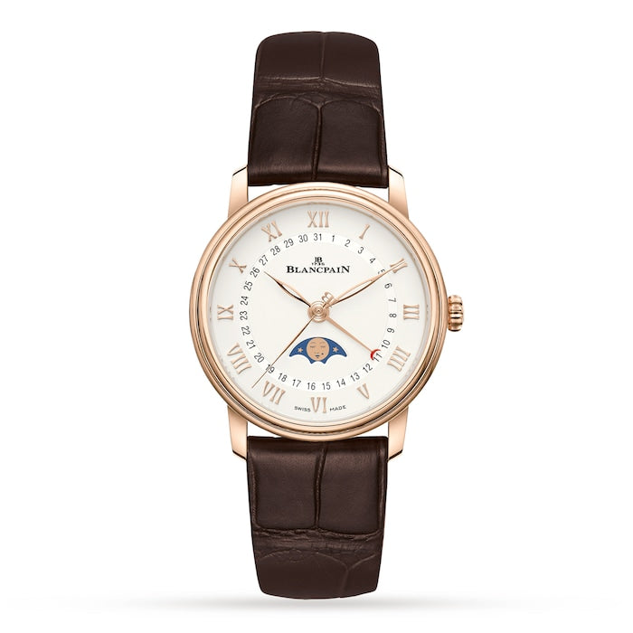 Villeret Quantieme Phases de Lune 33mm Ladies Watch Cream