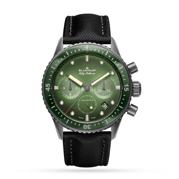 Fifty Fathoms Bathyscaphe Chronographe Flyback 43mm Mens Watch Green