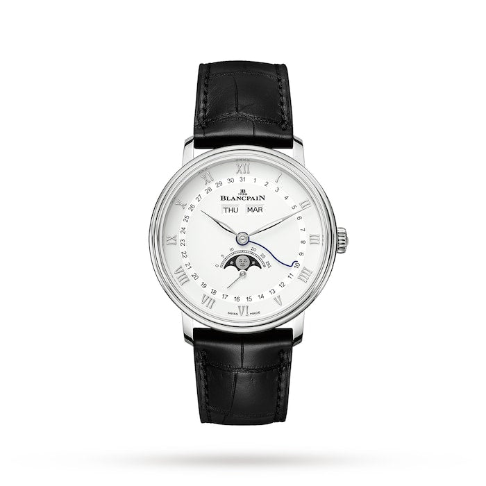 Villeret Quantieme Complet 38mm Mens Watch White