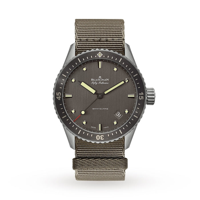Fifty Fathoms Bathyscaphe 43mm Mens Watch Grey