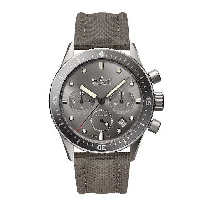 Fifty Fathoms Bathyscaphe Chronographe Flyback 43mm Mens Watch Grey