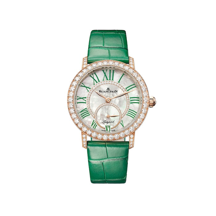 Ladybird Colours 34.9mm 18ct Red Gold Ladies Watch Forest Green