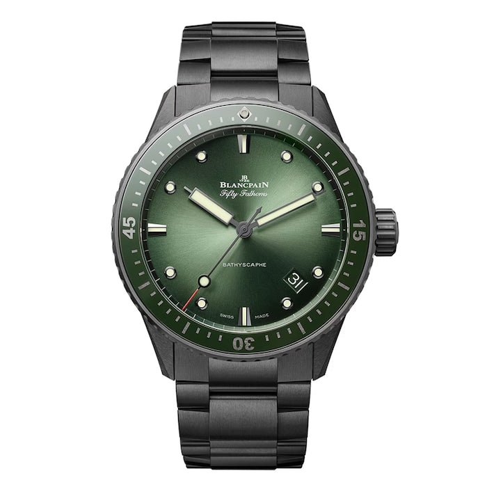 Fifty Fathoms Bathyscaphe 43.5mm Mens Watch Green
