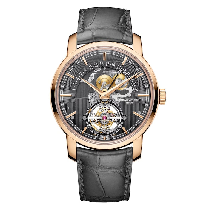 Traditionnelle Tourbillon Retrograde Date Openface 41mm Pink Gold Watch