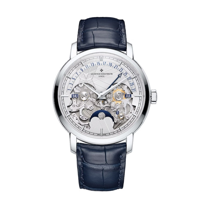 Traditionnelle Perpetual Calendar Retrograde Date Openface 41mm Watch Platinum