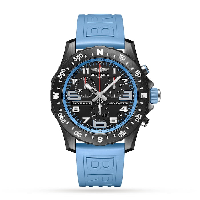 Endurance Pro 44mm Turquoise Rubber Strap Watch