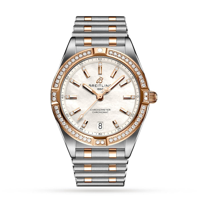 Chronomat 32 Stainless Steel & 18k Red Gold (Gem-set) - Mother of Pearl Watch