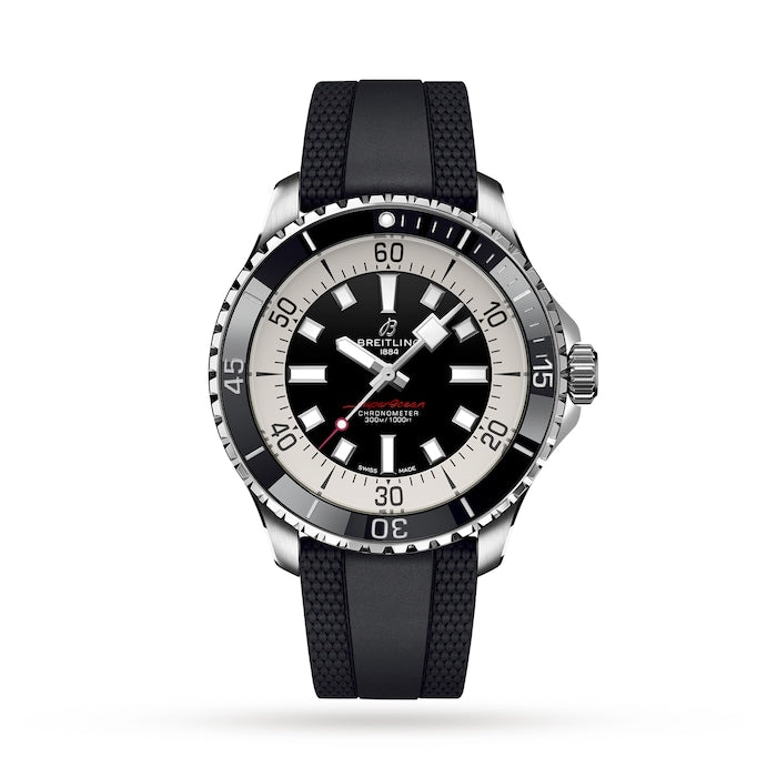 Superocean Automatic 44 Stainless Steel Rubber Strap Watch
