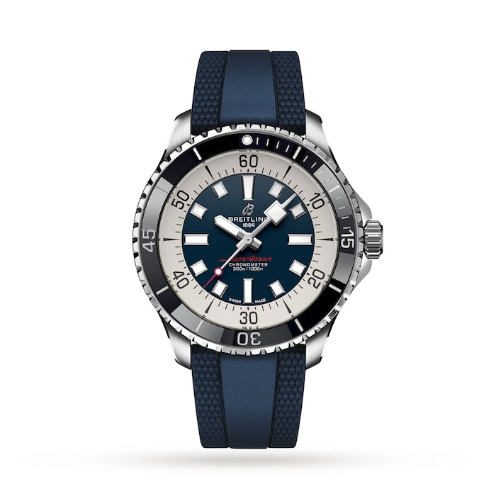 Superocean Automatic 44 Stainless Steel Rubber Strap Watch