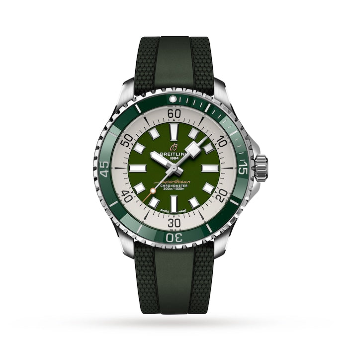 Superocean Automatic 44 Stainless Steel Rubber Strap Watch