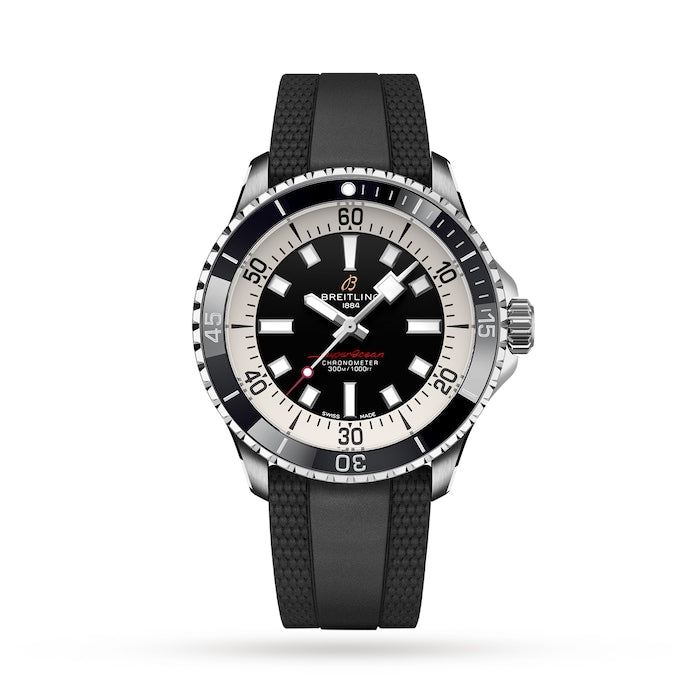 Superocean Automatic 42 Stainless Steel Rubber Strap Watch
