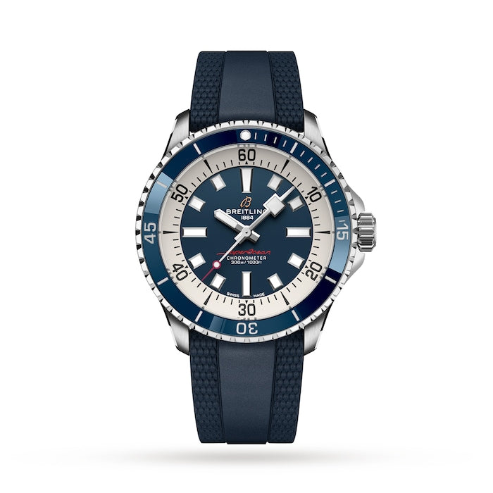 Superocean Automatic 42 Stainless Steel Rubber Strap Watch