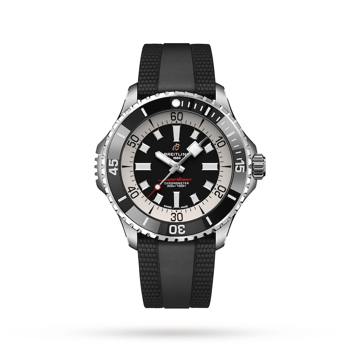 Superocean Automatic 46 Stainless Steel Rubber Strap Watch