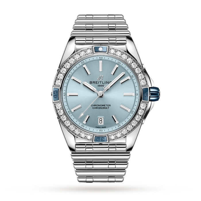 Super Chronomat Automatic 38 Blue Stainless Steel Bracelet Watch