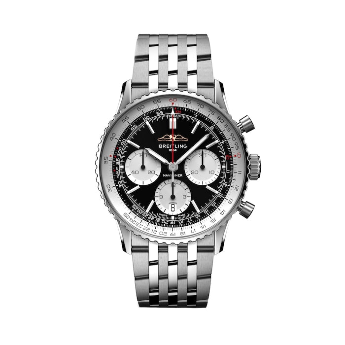 Navitimer B01 Chronograph 41mm Mens Watch Black Stainless Steel