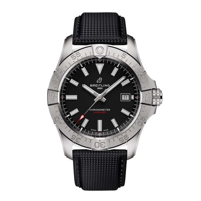 Avenger Automatic 42mm Mens Watch Black Leather