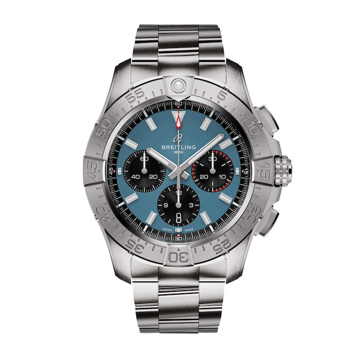 Avenger Chronograph B01 44mm Mens Watch Blue Stainless Steel