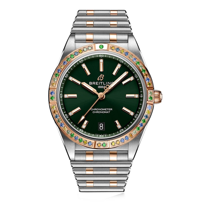 Chronomat Automatic 36 South Sea Green Stainless Steel & 18ct Rose Gold Bracelet Ladies Watch