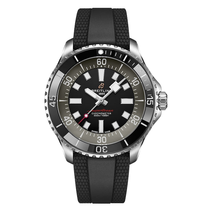 Superocean Automatic 44mm UK Edition Mens Watch Black Rubber