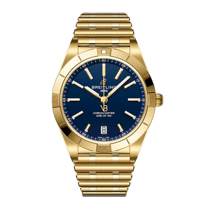 Chronomat Automatic 36mm Victoria Beckham Limited Edition Ladies Watch Midnight Blue Yellow Gold