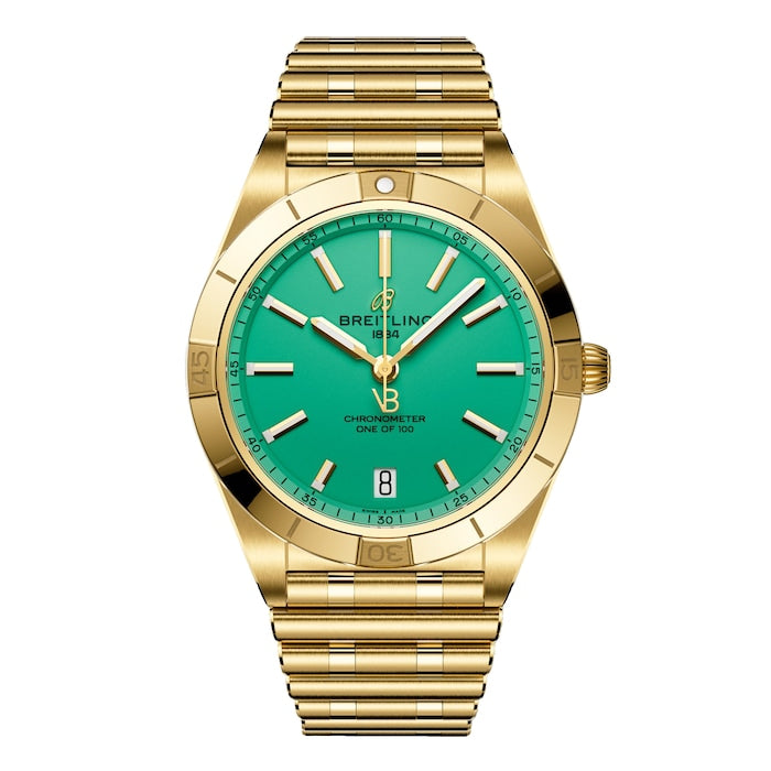 Chronomat Automatic 36mm Victoria Beckham Limited Edition Ladies Watch Peppermint Yellow Gold