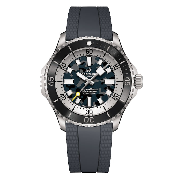 Superocean Automatic Super Diver 46mm Mens Watch Black Rubber