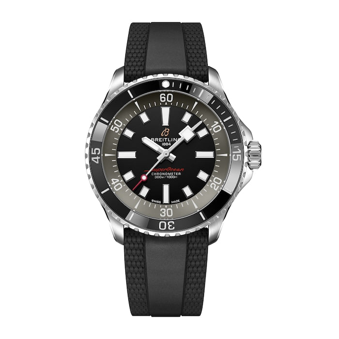 Superocean 42mm UK Edition Mens Watch Grey Rubber