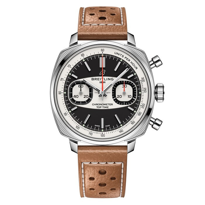 Top Time B01 Racing 38mm Mens Watch Brown Leather