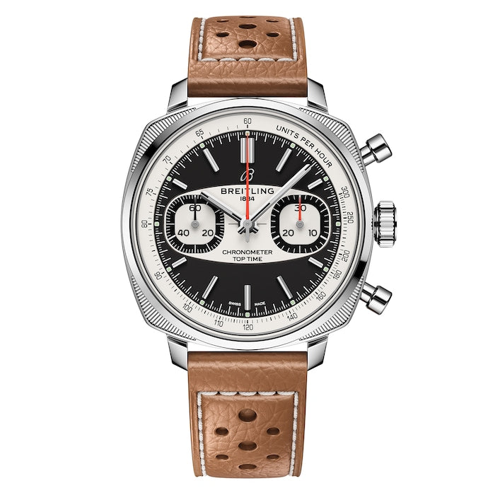 Top Time B01 Racing 38mm Mens Watch Brown Leather