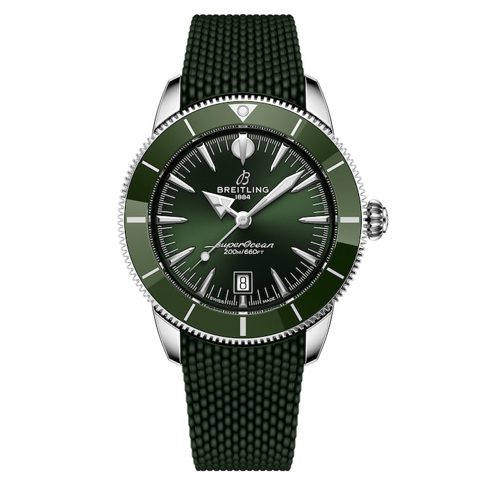 Superocean Heritage B31 Automatic 44mm Mens Watch Green Rubber