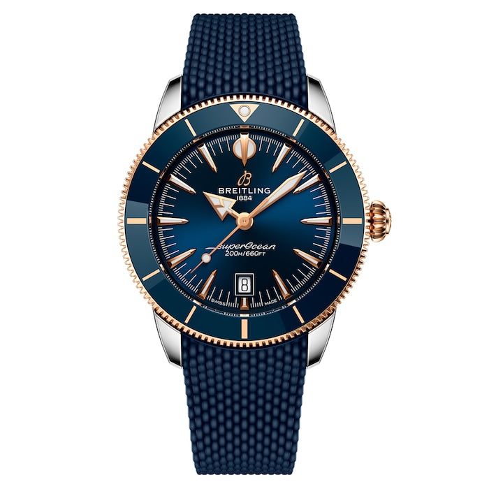 Superocean Heritage B31 Automatic 44mm Mens Watch Blue Rubber