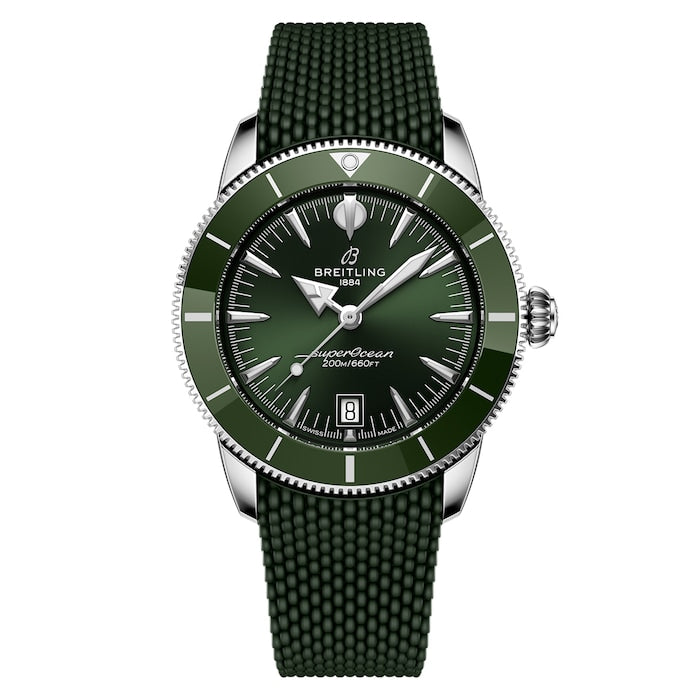 Superocean Heritage B31 Automatic 42mm Mens Watch Green Rubber