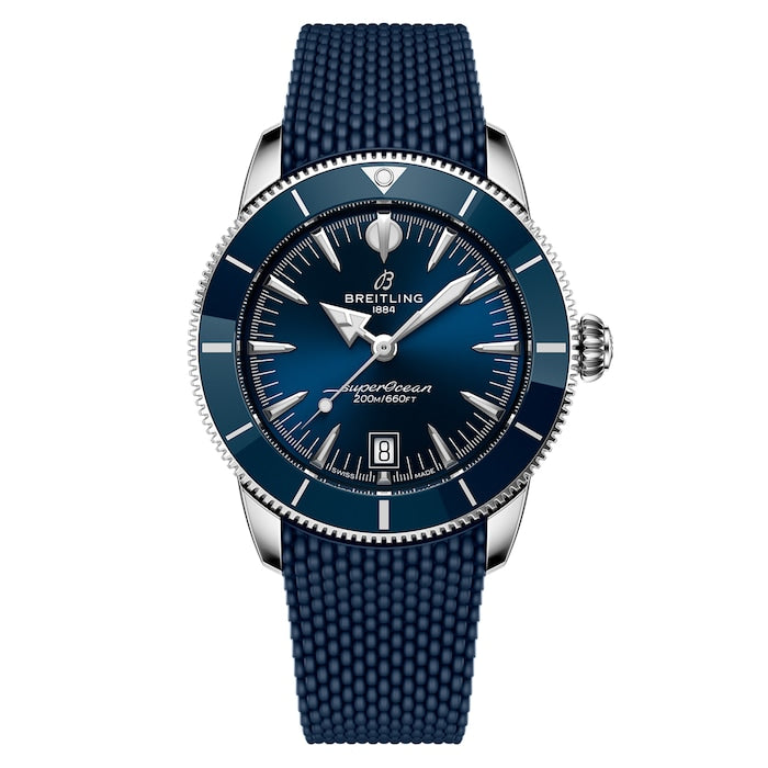 Superocean Heritage B31 Automatic 42mm Mens Watch Blue Rubber