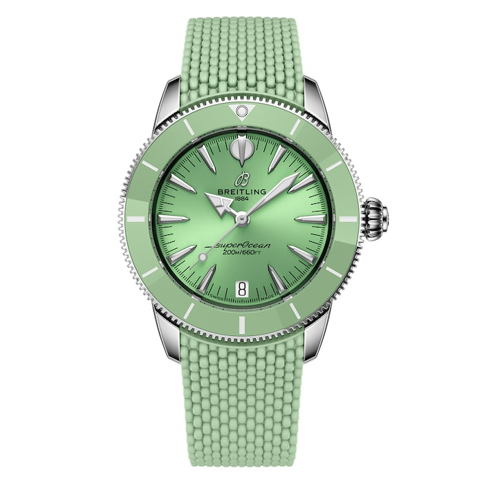 Superocean Heritage Automatic 36mm Unisex Watch Green Rubber