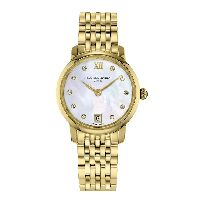 Slimline 30mm Ladies Watch Mother Of Pearl