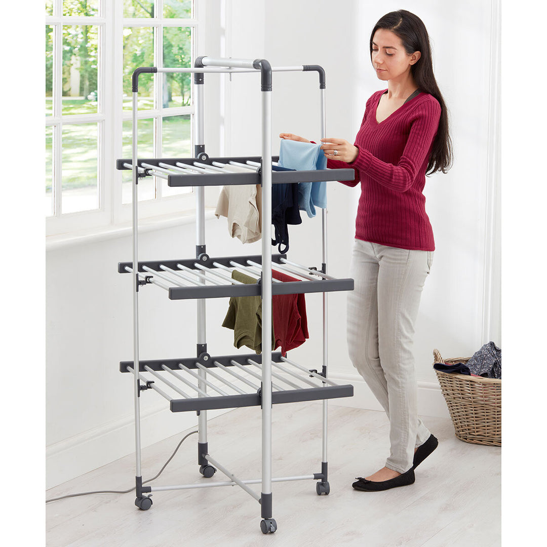 Black + Decker Heated Airer with Cover and Wheels