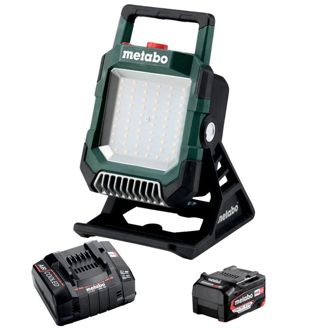 Metabo BSA 18 LED 4000 18V Site Light with 1 x 5.2Ah Battery & Charger