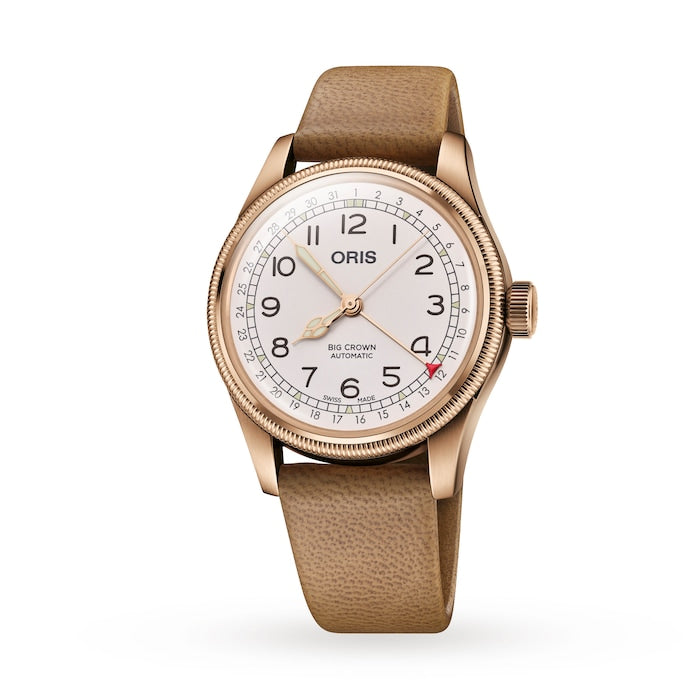 Aviation Big Crown 40mm Unisex Watch White Interchangeable Strap