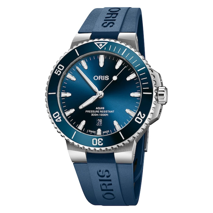 Aquis Date 43.5mm Blue Strap