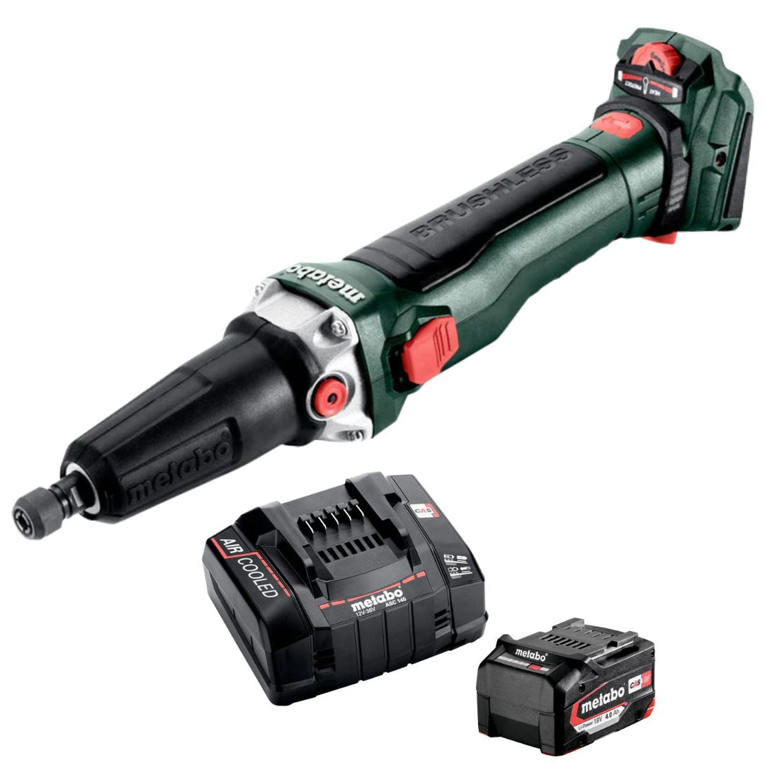 Metabo GVB 18 LTX BL 11-28 18V Brushless Die Grinder with Variable Speed & Brake with 1 x 4.0Ah Battery & Charger