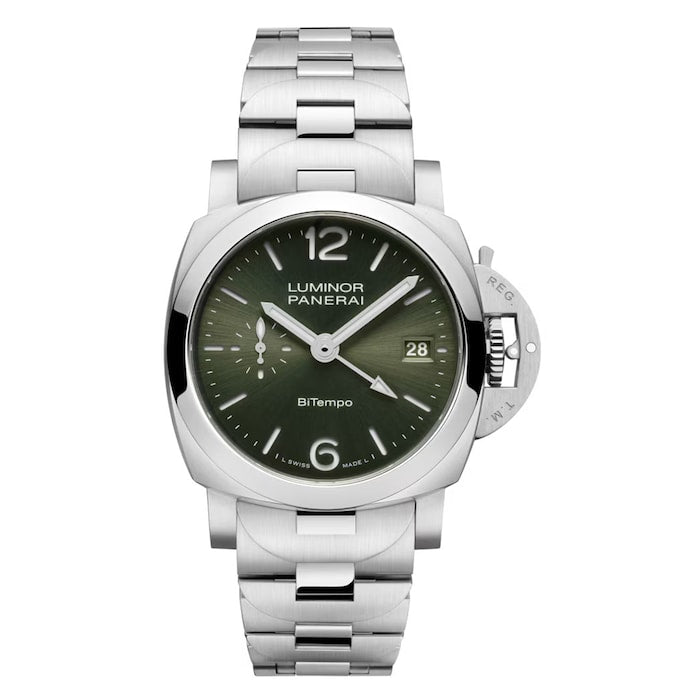 Luminor Quaranta BiTempo 40mm Mens Watch Green